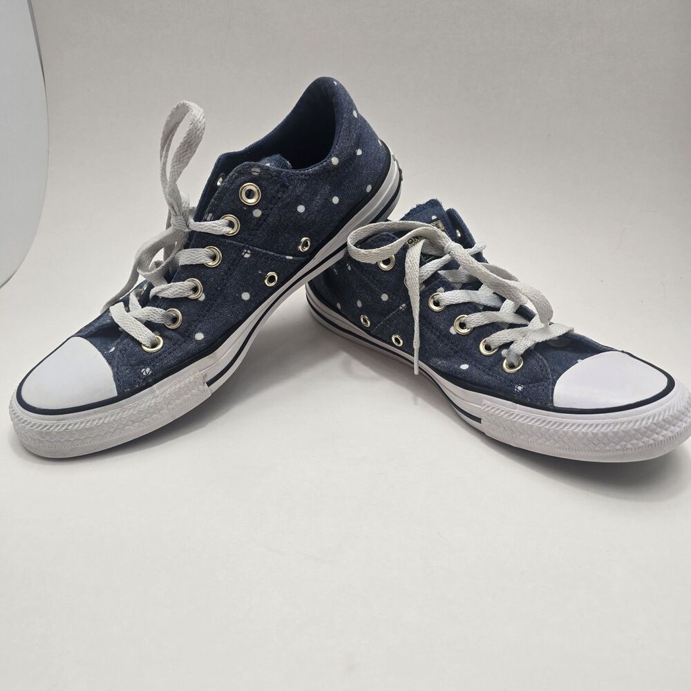 Polka Dot Jean Converse Madison Chuck Taylor Shoes Women’s Size 8.5 - Picture 2 of 8